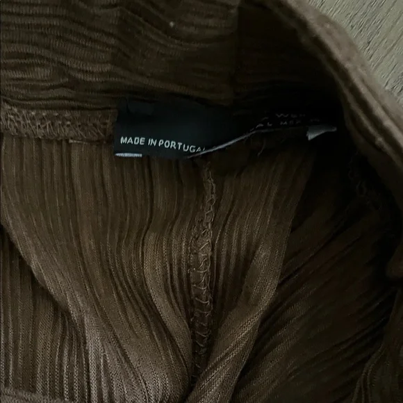 Zara Brown Pleated Midi Skirt - Picture 2 of 2